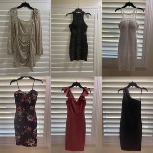 0/Xs womens short dresses. Brands: showpo, guess, windsor, macys, and bcbg